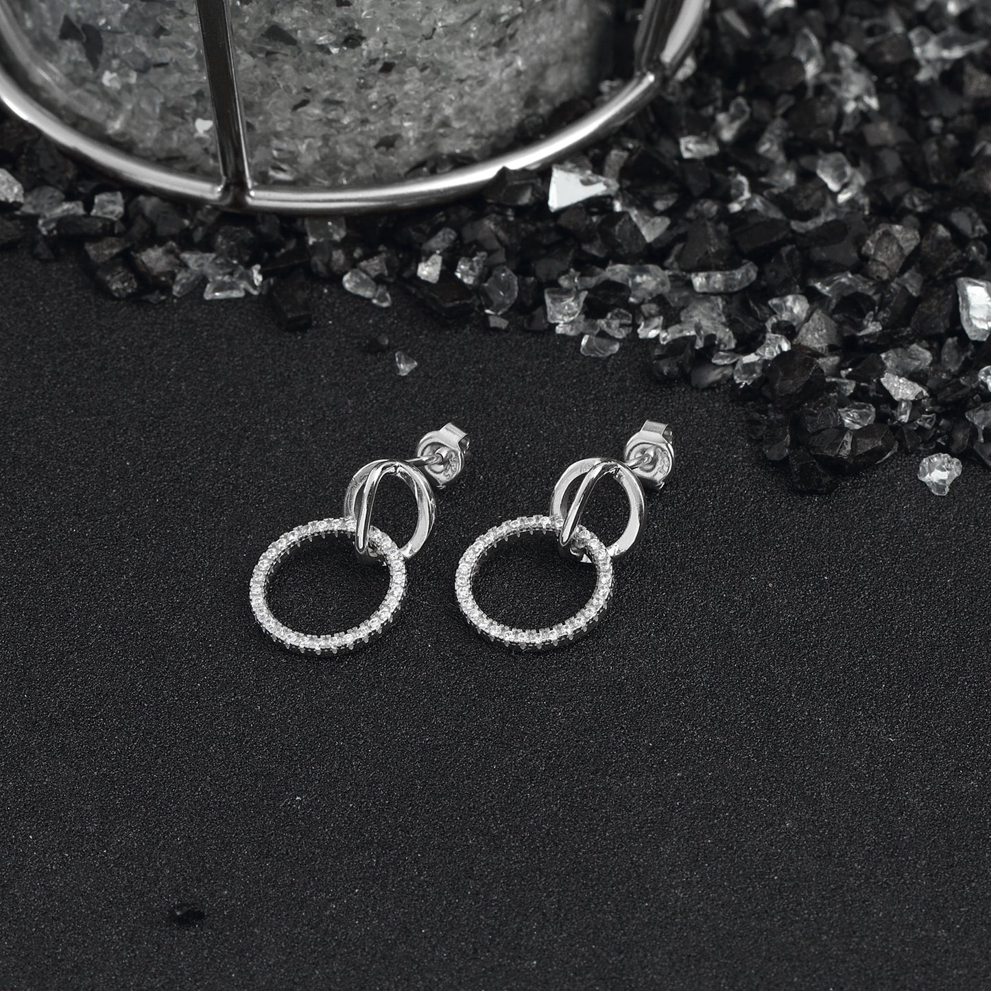 Hoop, Circle Earrings, Clip on earrings 14k Gold Plated 925 Sterling Silver Jewelry
