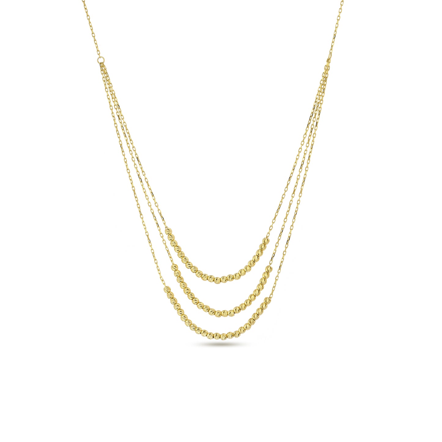 Layered Necklace 14k Gold Plated 925 Sterling Silver Jewelry