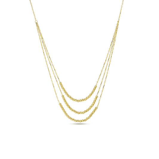 Collier superposé plaqué or 14 carats, bijoux en argent sterling 925