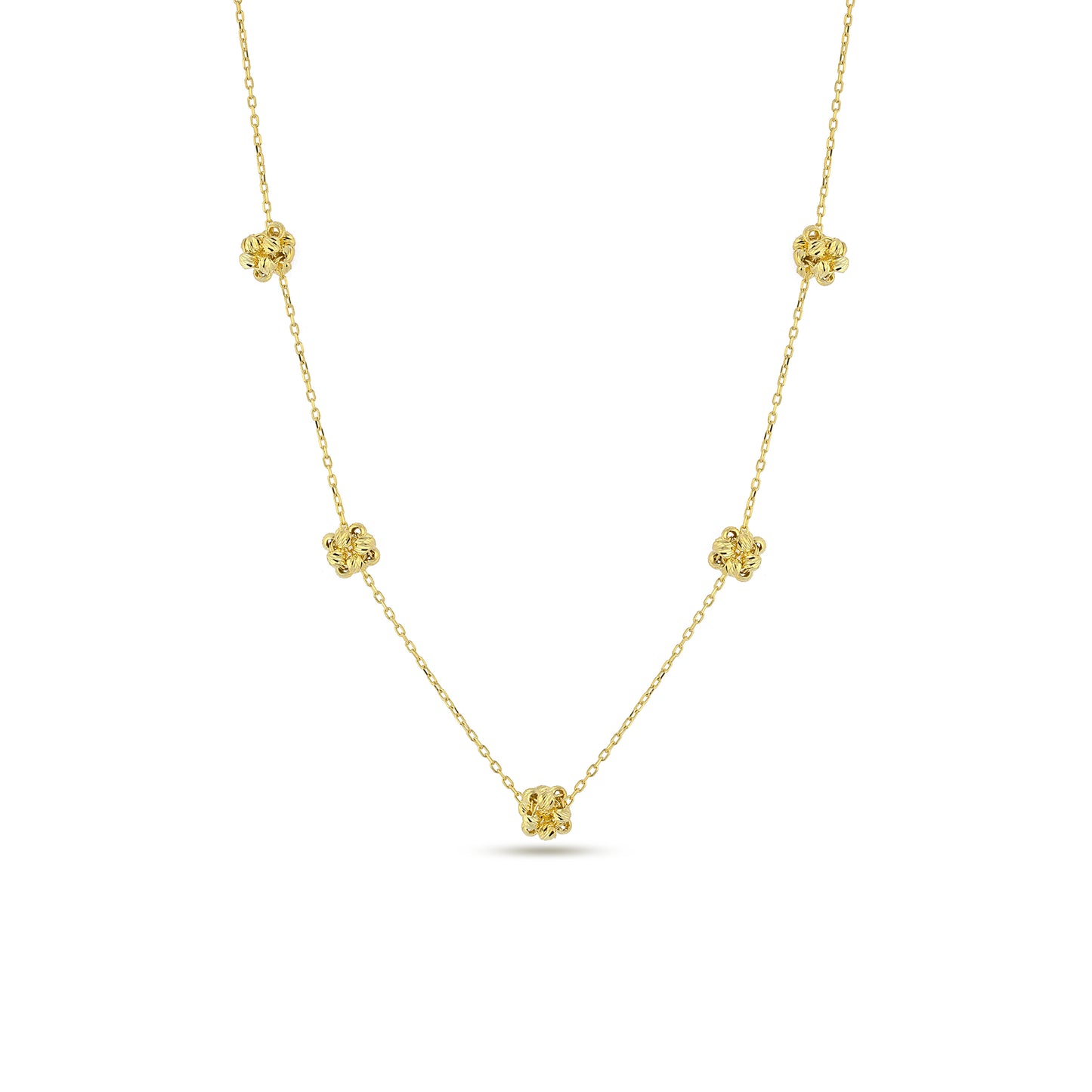 Love Loop Necklace Chain 14k Gold Plated 925 Sterling Silver Jewelry