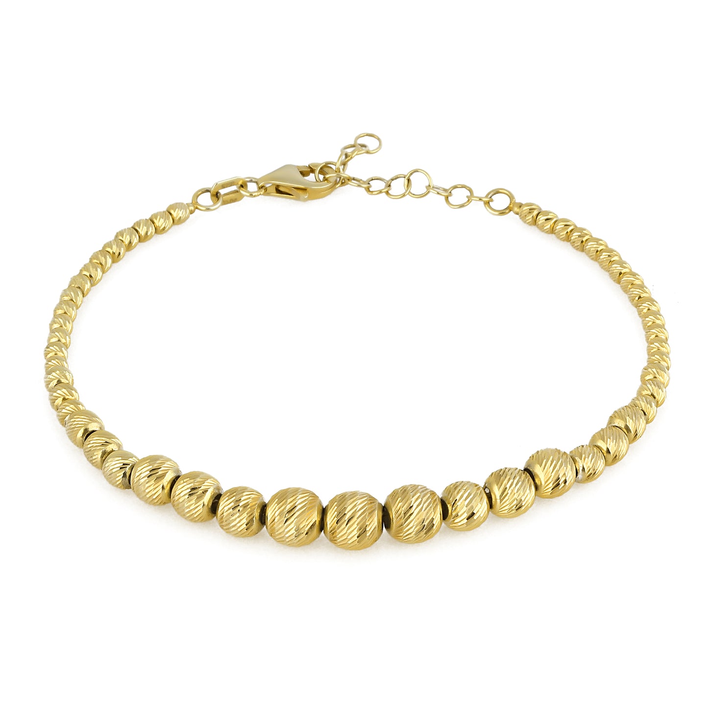 Bracelet de perles en argent lapidaire plaqué or 14 carats, bijoux en argent Sterling 925