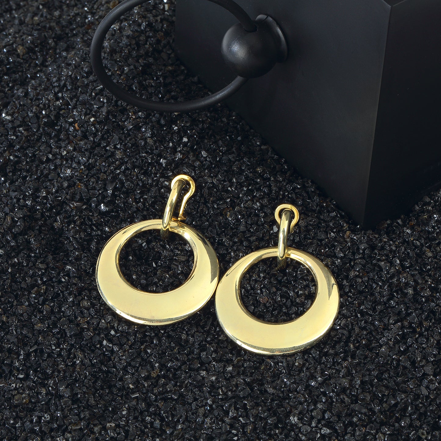 Thick Gold Hoop Earrings 14k Gold Plated 925 Sterling Silver Jewelry