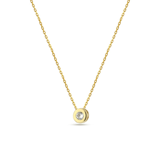 Drop Diamond Necklace 14k Gold Plated 925 Sterling Silver Jewelry