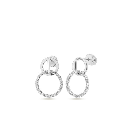 Créoles, boucles d'oreilles circulaires, boucles d'oreilles à clips, bijoux en argent sterling 925 plaqué or 14 carats