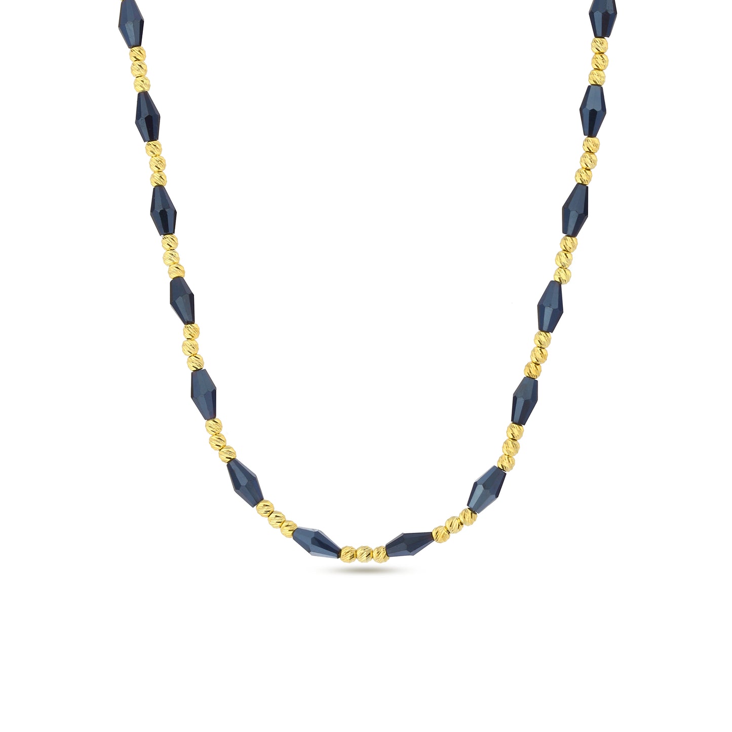 Lapis Lazuli Stone Silver Chain Necklace 14k Gold Plated 925 Sterling Silver Jewelry