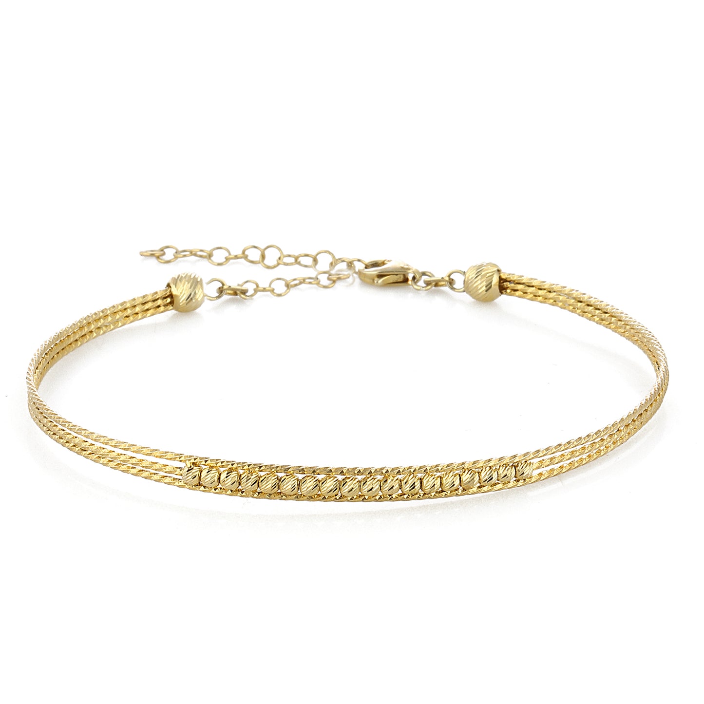 Gold Silver Bangle Bracelet 14k Gold Plated 925 Sterling Silver Jewelry