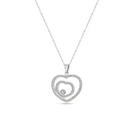 Heart Necklace, love icon, 925 Sterling Silver Jewelry