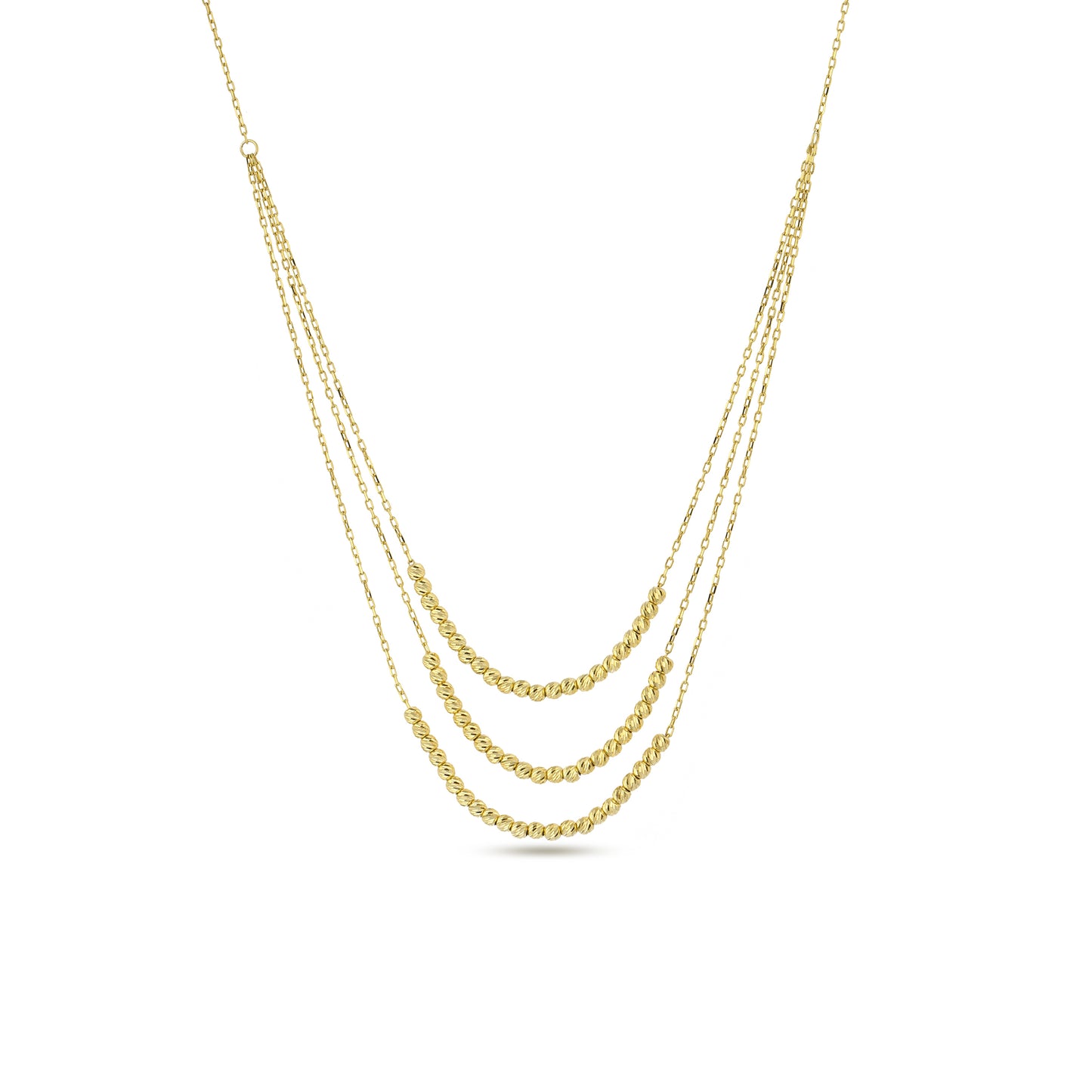 Layered Necklace 14k Gold Plated 925 Sterling Silver Jewelry