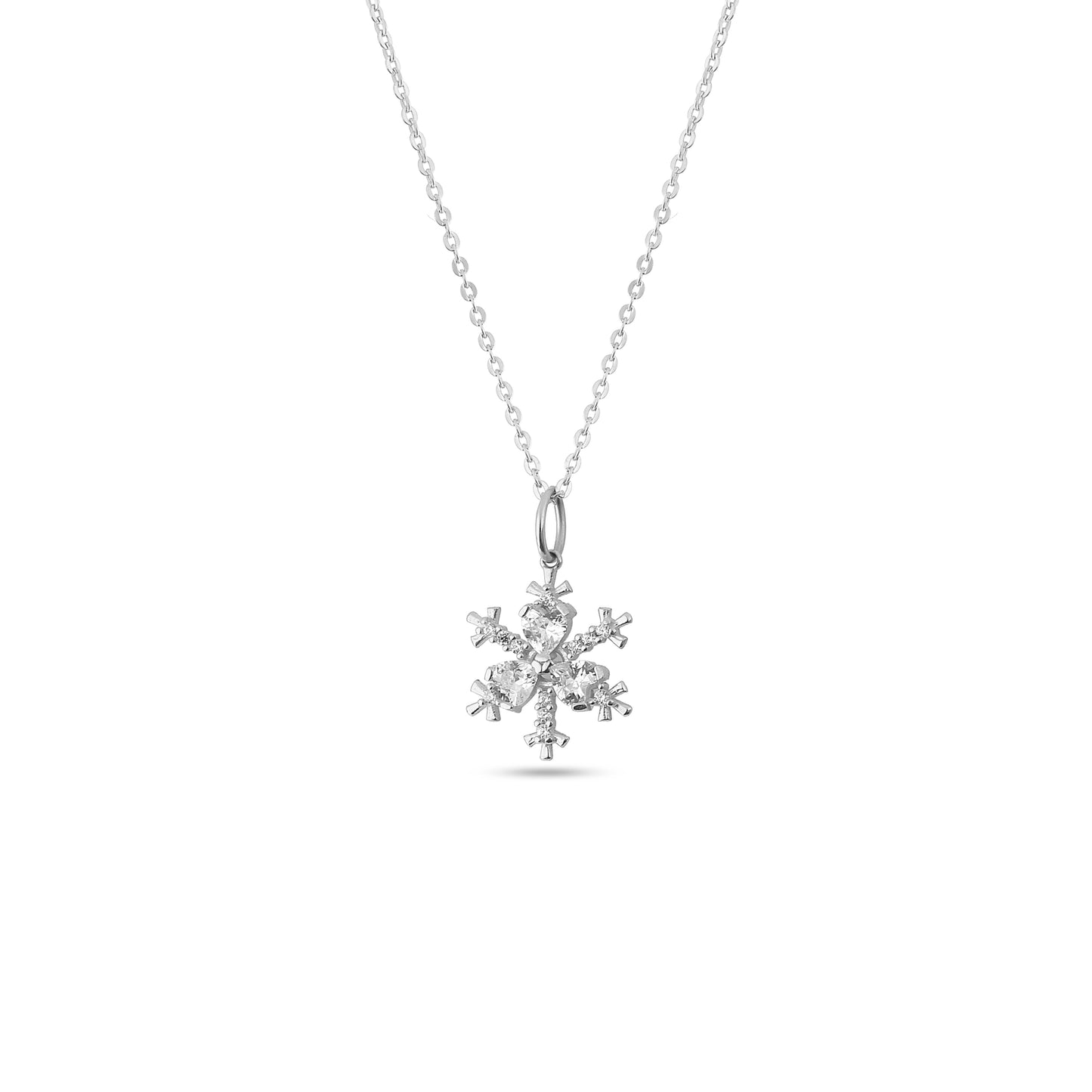 Collier flocon de neige en cristal, bijoux en argent Sterling 925